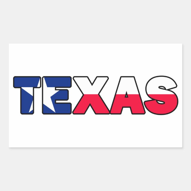 Rectangulaire Sticker Texas (Devant)