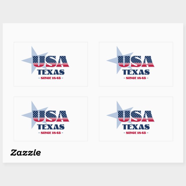 Rectangulaire Sticker Texas My Home State (Feuille)