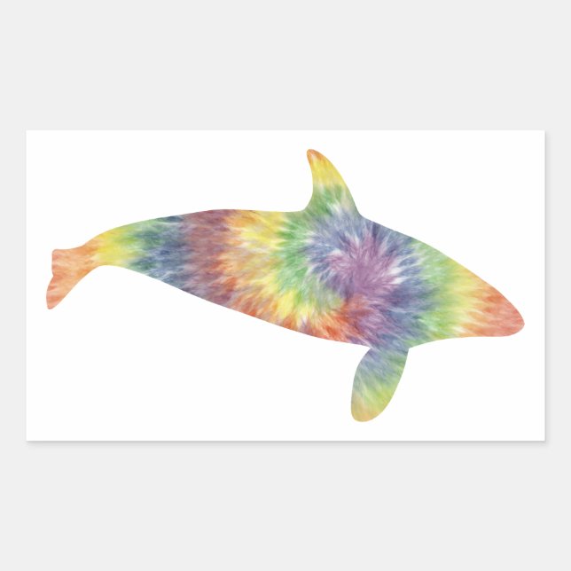 Rectangulaire Sticker Tie Dye Orca (Devant)