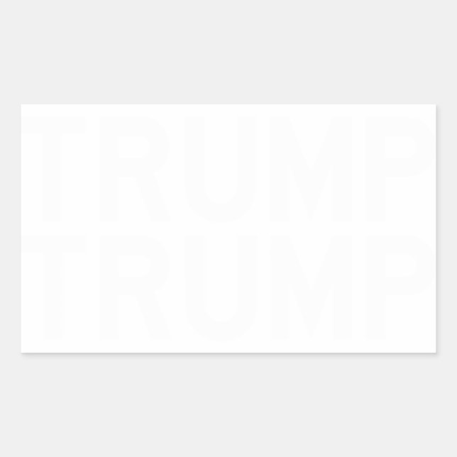 Rectangulaire Sticker TRUMP en lettres blanches gothiques (Devant)
