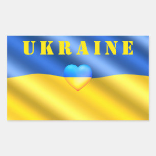 Rectangulaire Sticker Ukraine drapeau ukrainien - Liberté