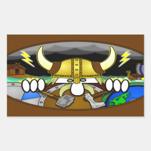 Rectangulaire Sticker Viking Kilroy