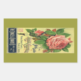Rectangulaire Sticker Vintage Heirloom Roses publicité couvertur