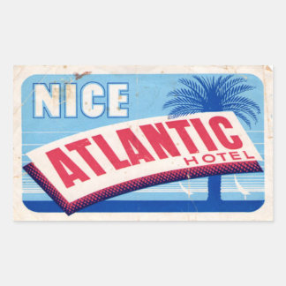 Rectangulaire Sticker vintage Hotel & Travel