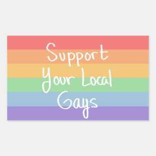 Rectangulaire Support de votre sticker Gays local