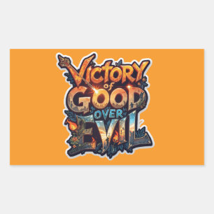 Rectangulaire Symbole de triomphe Dussehra 2025 - Sticker découp