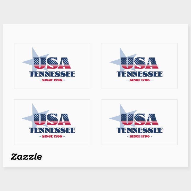 Rectangulaire Tennessee My Home State Sticker (Feuille)