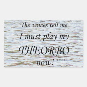 Rectangulaire Theorbo Voices Dit Doit Jouer Sticker Rectangulair