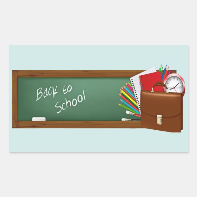Rectangulaire Trending Back To School Sticker (Devant)