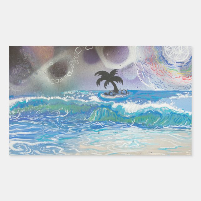 Rectangulaire "Venice Fall" - Sticker brillant de 4,5 po x 2,7 p (Devant)