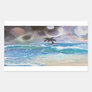 Rectangulaire "Venice Fall" - Sticker brillant de 4,5 po x 2,7 p