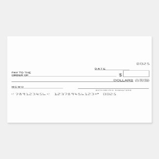 Rectangulaire Vérifier Sticker Money Manifest Objectifs