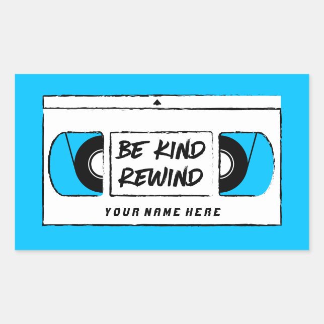 Rectangulaire VHS Be Kind Rewind Novelty Sticker (Devant)