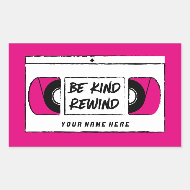 Rectangulaire VHS Be Kind Rewind Novelty Sticker (Devant)
