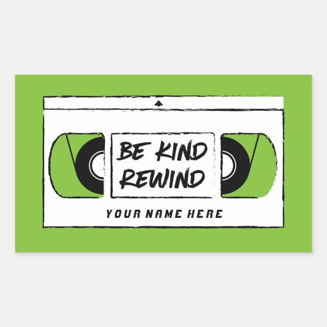 Rectangulaire VHS Be Kind Rewind Novelty Sticker (Devant)