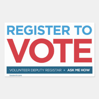 Rectangulaire Volontaire Sticker du registraire adjoint