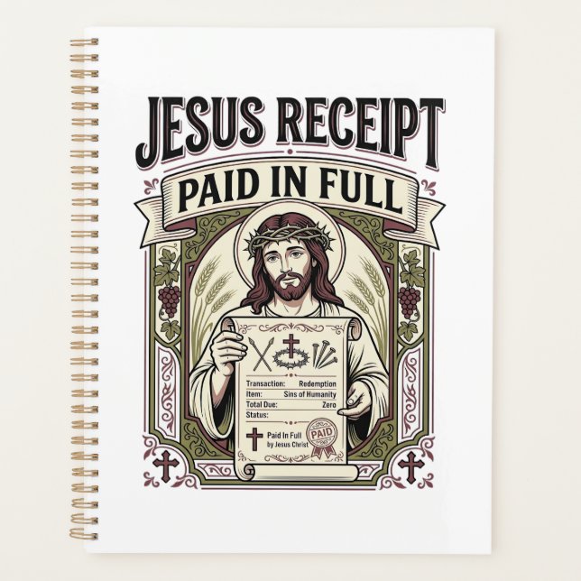 Reçu de Jésus payé en totalité Reçu de Jésus payé  (Devant)
