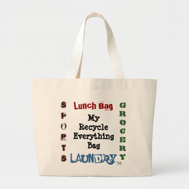 Recycler le Sac fourre-tout de toile (Devant)