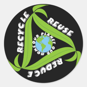 Recycler, réutiliser, réduire les autocollants