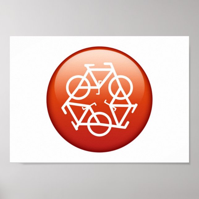 recycler rouge par Petr Kratochvil affiche (Devant)