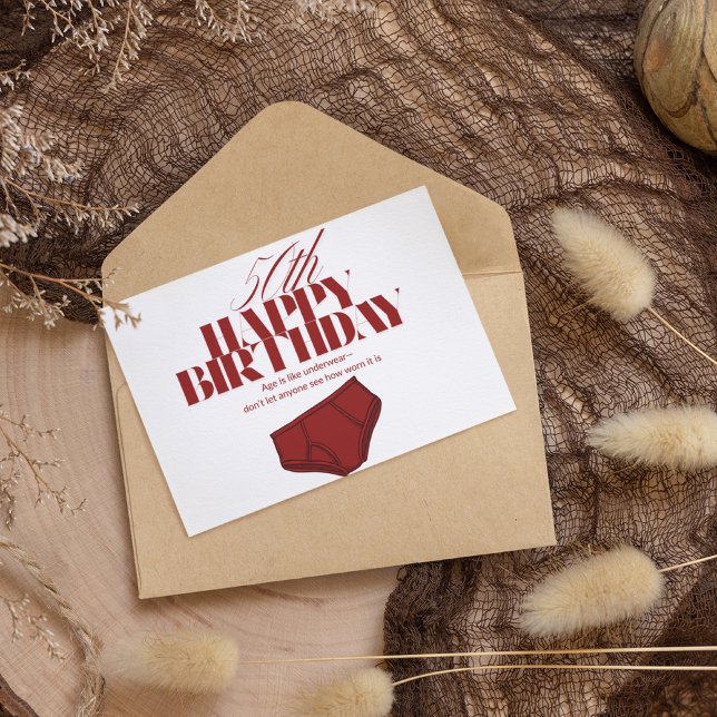 Red Adult carte d'anniversaire Age est comme de vi (Créateur téléchargé)