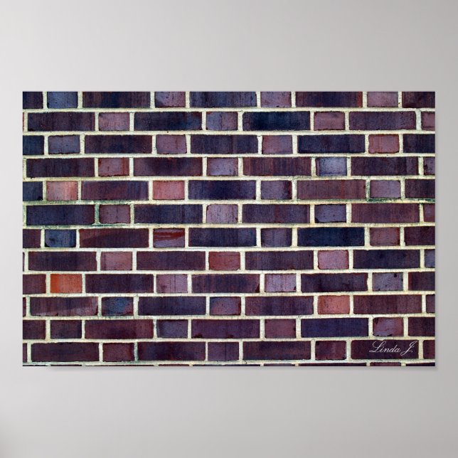 Red and Black Brick Wall Canvas or Poster (Devant)