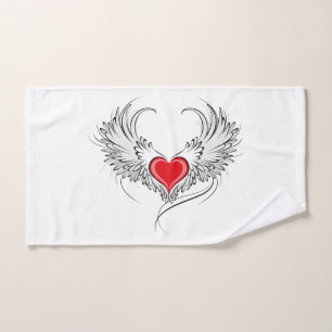 Red Angel Coeur avec ailes