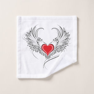 Red Angel Coeur avec ailes