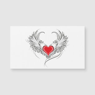Red Angel Coeur avec ailes