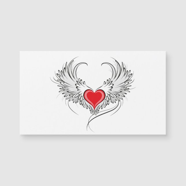 Red Angel Coeur avec ailes (Devant)