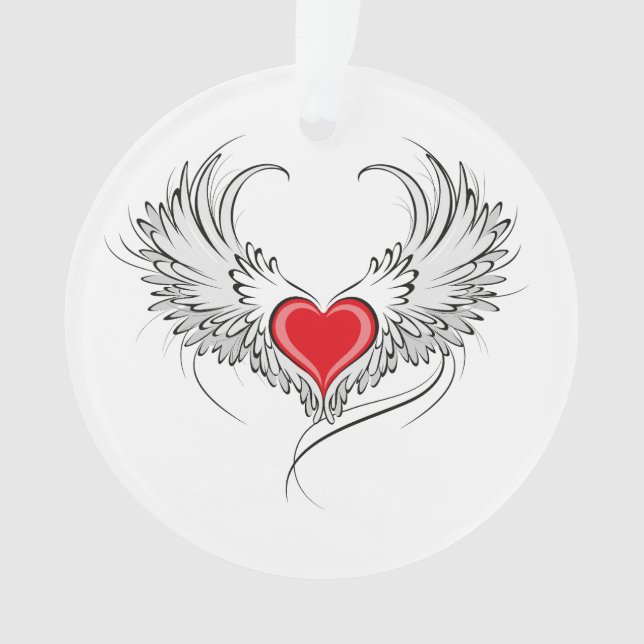 Red Angel Coeur avec ailes (devant)