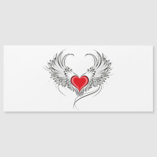 Red Angel Coeur avec ailes