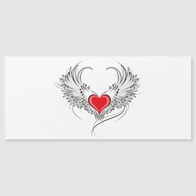 Red Angel Coeur avec ailes (Devant)