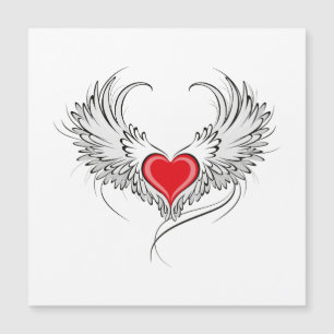 Red Angel Coeur avec ailes