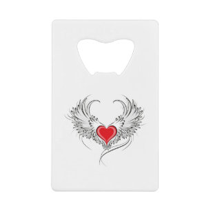 Red Angel Coeur avec ailes