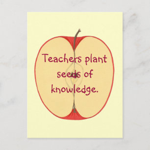Red Apple Enseignants Plante Graines, Carte postal