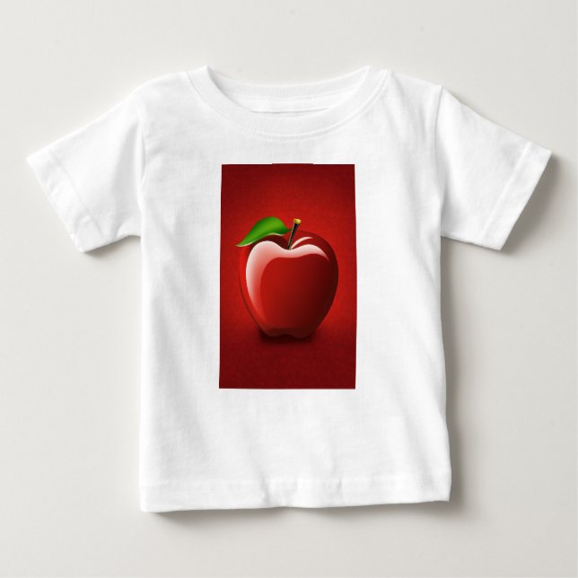 Red Apple Logo Baby Fine Jersey T-Shirt (Devant)