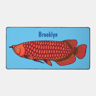 Red Arowana fish cartoon