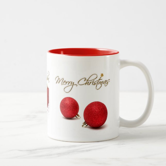 Red Baubles Joyeux Noël Mug (Droit)