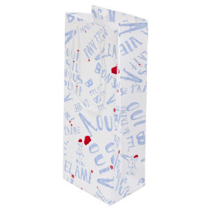 Red Beret Wine Oui Oui bonjour lavabo cadeau Sac à