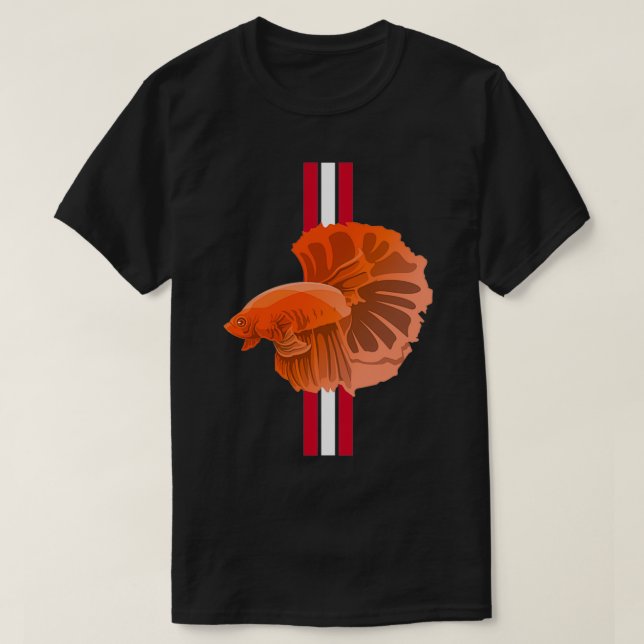 Red Betta Fish Classic TShirt (Design devant)