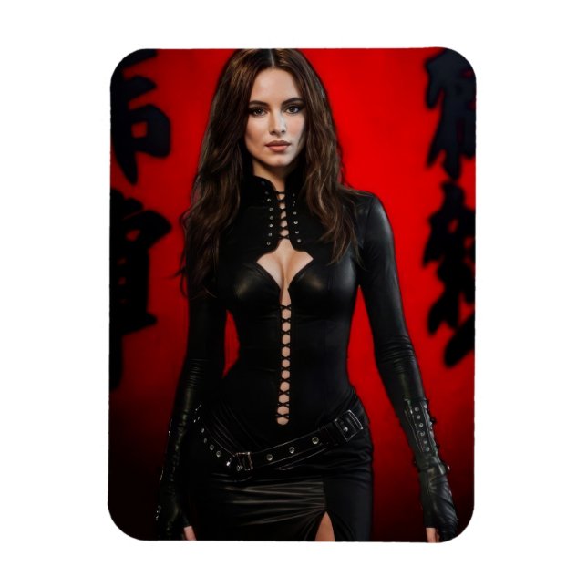 Red Black flexible magnet (Vertical)