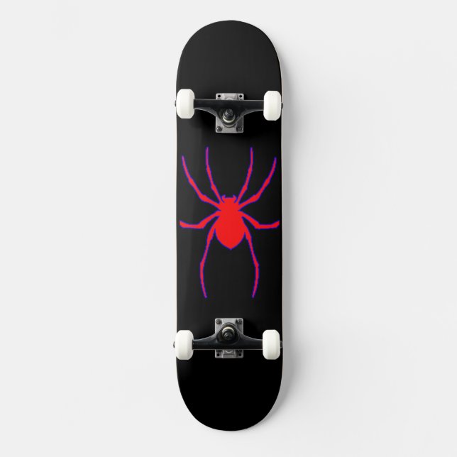 Red Blue Spider Skateboard Design (Recto)