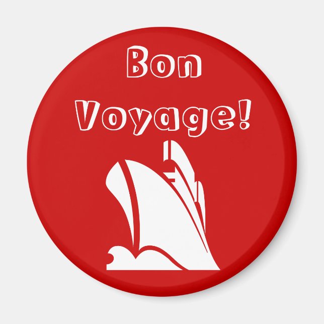 Red Bon Voyage Magnet (Devant)