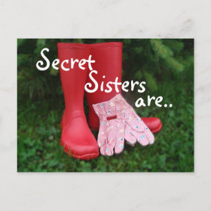 Red Boots Secret Sister Carte postale - ou toute o