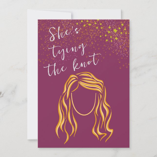 Red Bride to be Girl Bachelorette Party Invitation (Devant)