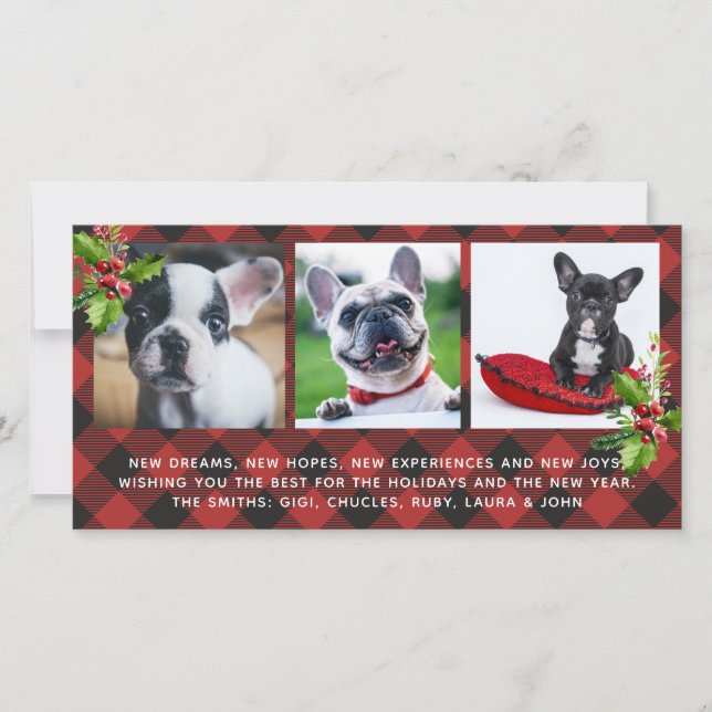 Red Buffalo Plaid Carte photo (Devant)