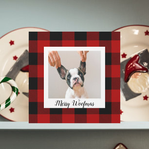 Red Buffalo Plaid & Joyeux Woofmas Avec Photo Chie