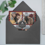 Red Buffalo Plaid Lumberjack Family Photo Collage<br><div class="desc">Upload your favorite photographite make your own unique personalized photo gift.</div>