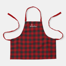 Red Buffalo Plaid Noël Tablier personnalisé